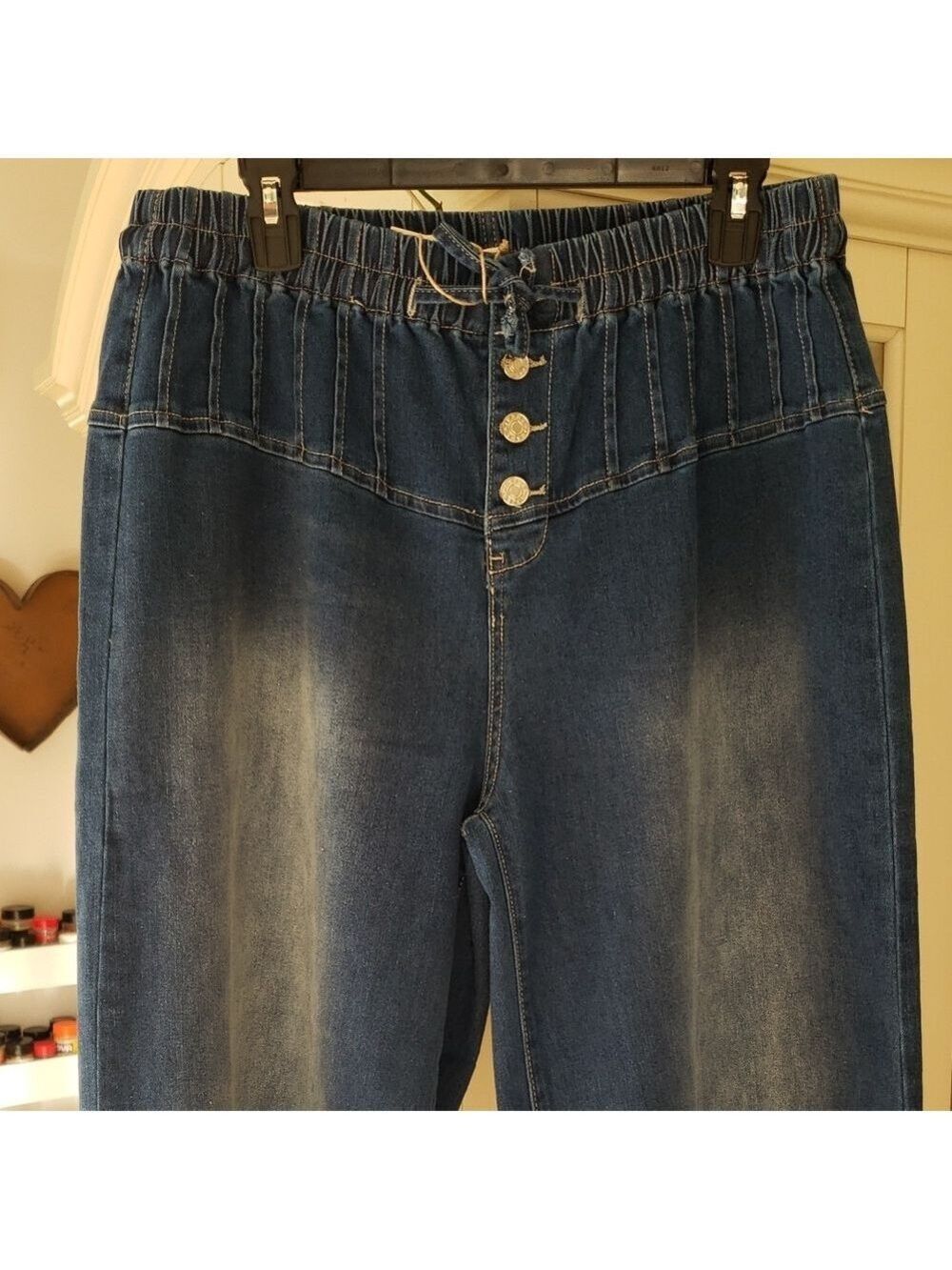 Blue Velvet Brand Dark Blue Wide Leg Jeans NWT XL - Picture 4 of 8